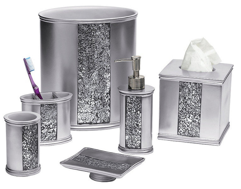 Willa Arlo Interiors Irie 6 Piece Silver Bathroom Accessory Set